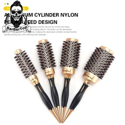 Hair Salon Round Rolling Hairdressing Comb Professional Women Straight Curly Combs Barbershop Curling Styling Tools Supplies