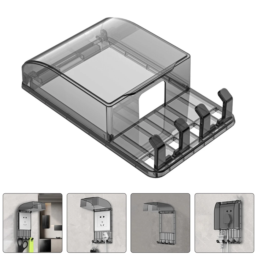 

Waterproof Socket Cover 86 Type Adhesive Splash Protector Bathroom Wall Hook Design Modern Plug Protector Box Weatherproof