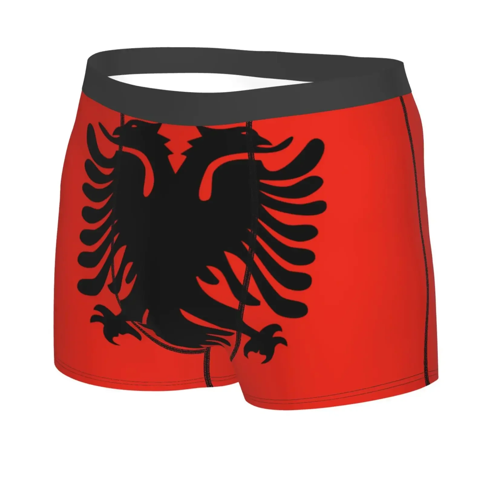 Flag Of Albania Pattern Men's Underwear Healthy Soft Comfortable High-Quality Men's Briefs Stylish Trendy Casual Sports Panties