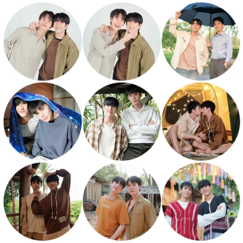 9 قطعة/مجموعة Jimmysea Jimmyyjp Seataملصق التايلاندية TV My Magic Prophecy Drama Stills صور شارة بانج بروش حقيبة ديكور دبابيس