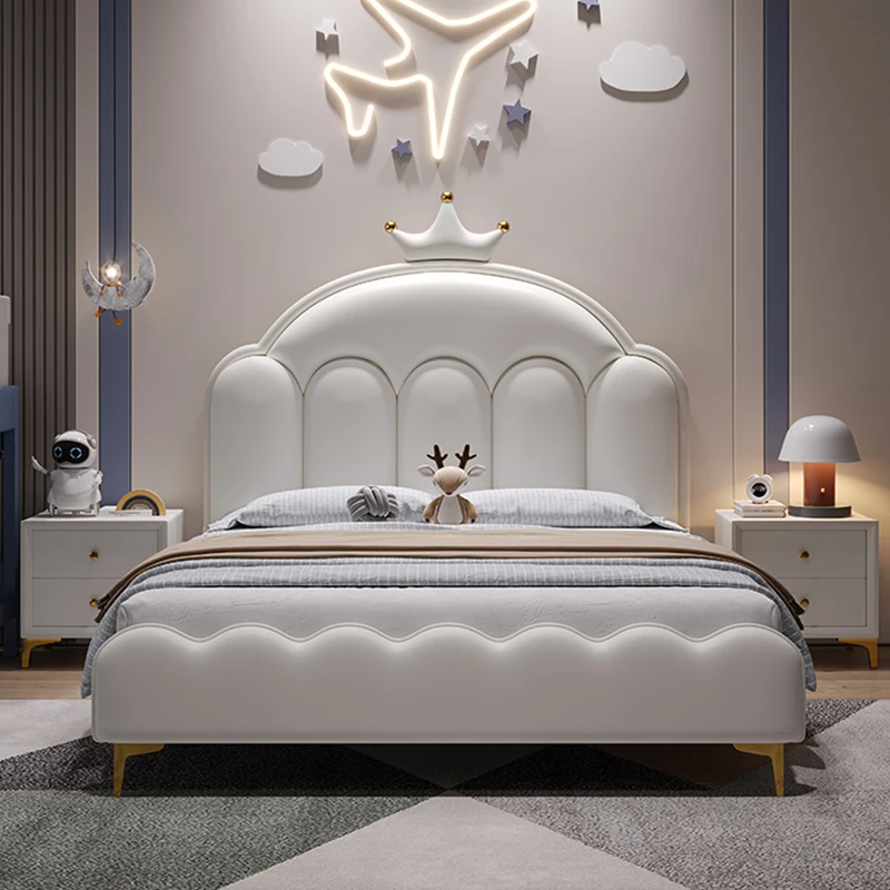 For Kids High Quality Modern Children's Bed Simple Designer Blue Princess Bed  Set Popular Upholstered Storage Children's Bed