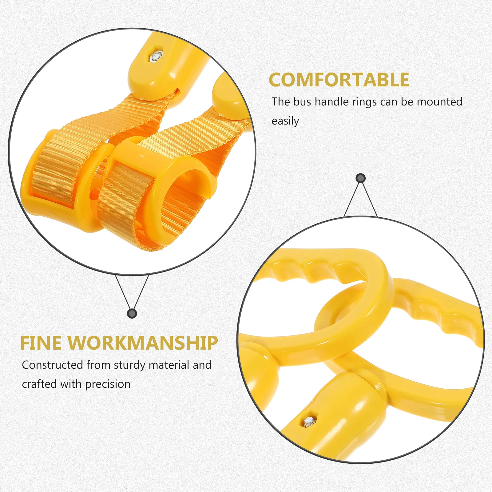 

2Pcs Trash Can Handle Ring Bus Hand Rings Strap Replacement Subway Handle Grip Car Assist Bus Hand Rings