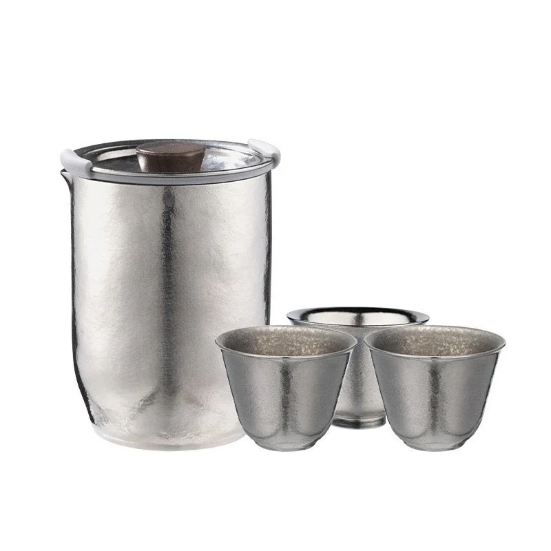 newTravel tea set portable travel set storage bag outdoor one pot three cups express cup small set