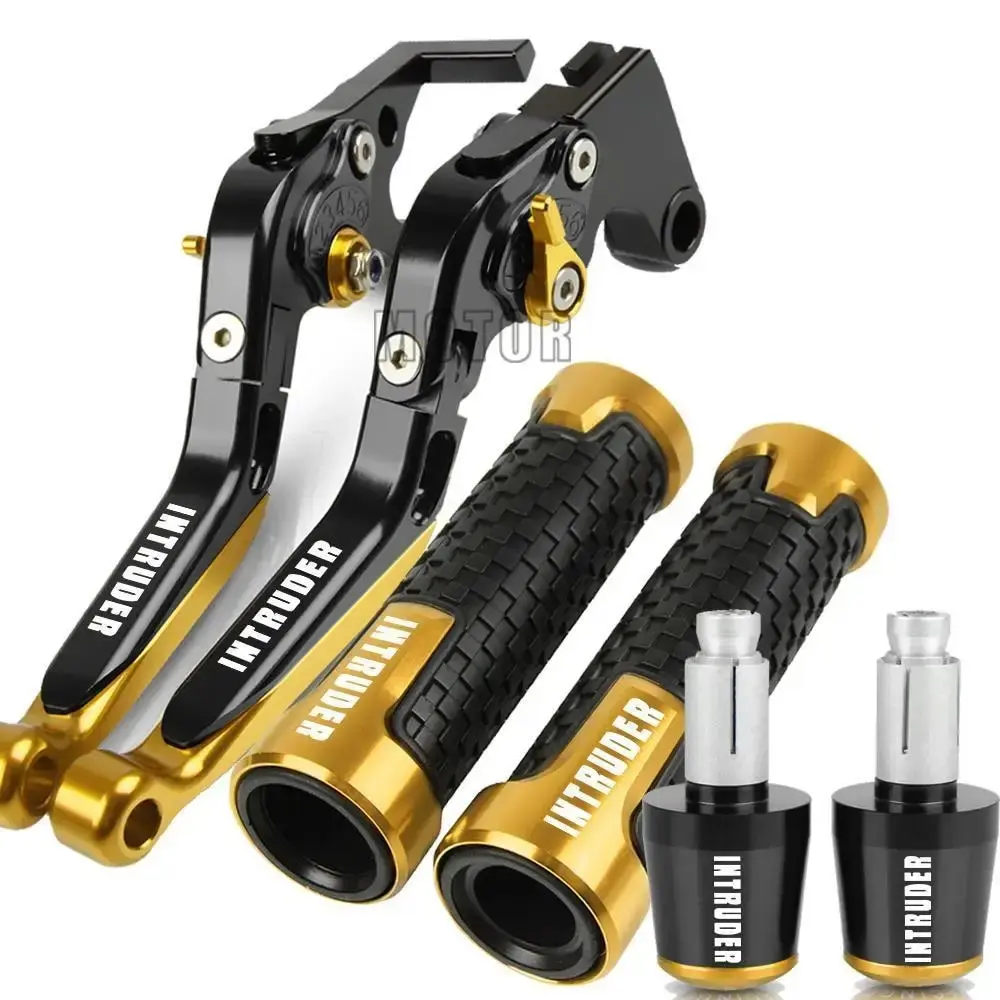 

For SUZUKI INTRUDER 800 1400 1500 1990-2004 2003 2002 2001 Motorcycle Adjustable Brake Clutch Levers Handlebar Hand Grips Ends