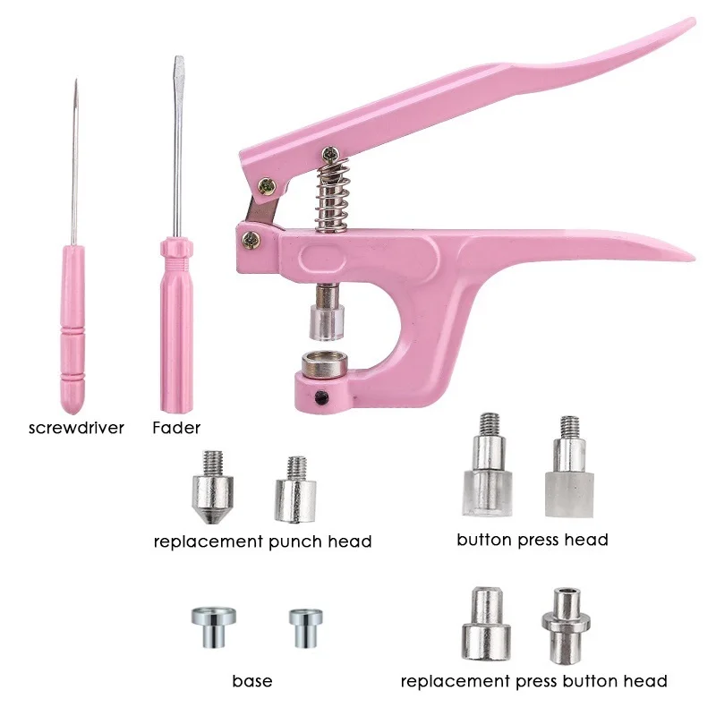 

AF89-Snap Fasteners Button With Pliers Tool, Plastic Metal Snaps No-Sew Buttons For Clothes, Wallets And Sewing