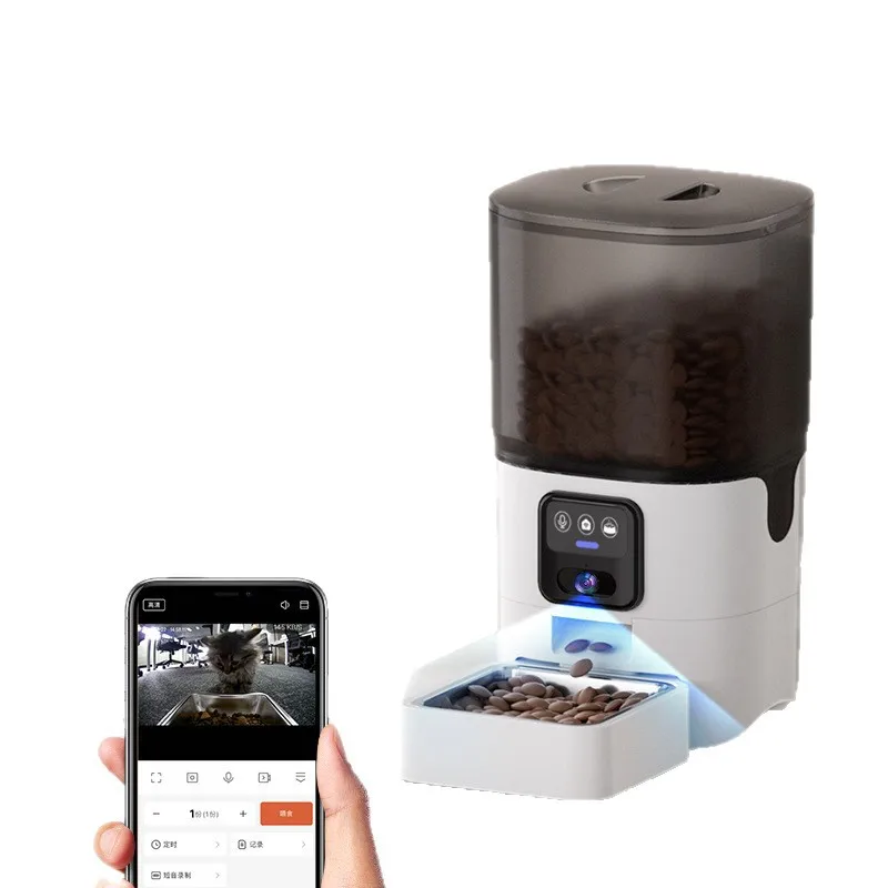 ZONGYAN Pet Feeder Smart Wifi Automatic Timed Quantitative Dispenser With Camera Remote Control For Cat Dog Indoor Daily Feeding
