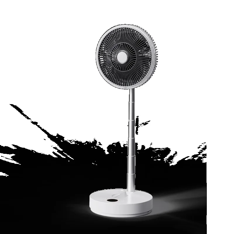 

Portable fan Retractable floor fan with display and remote folding fan, rotating 180 degrees