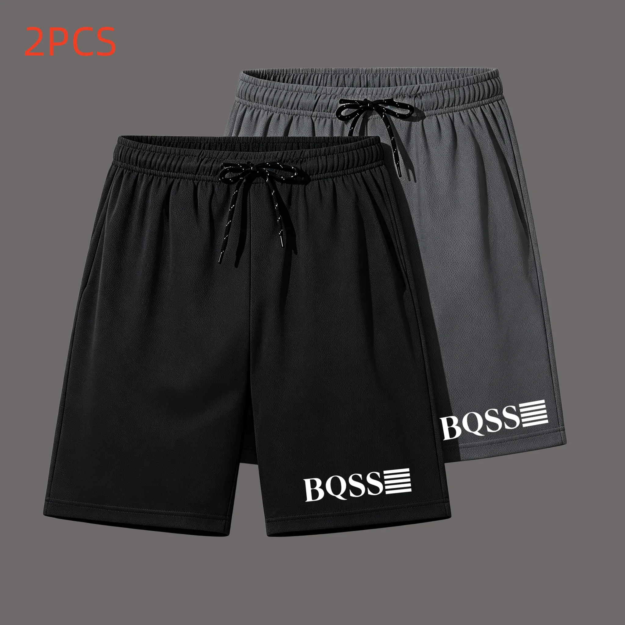 Two-piece men's summer fashion hit running loose quick-drying shorts