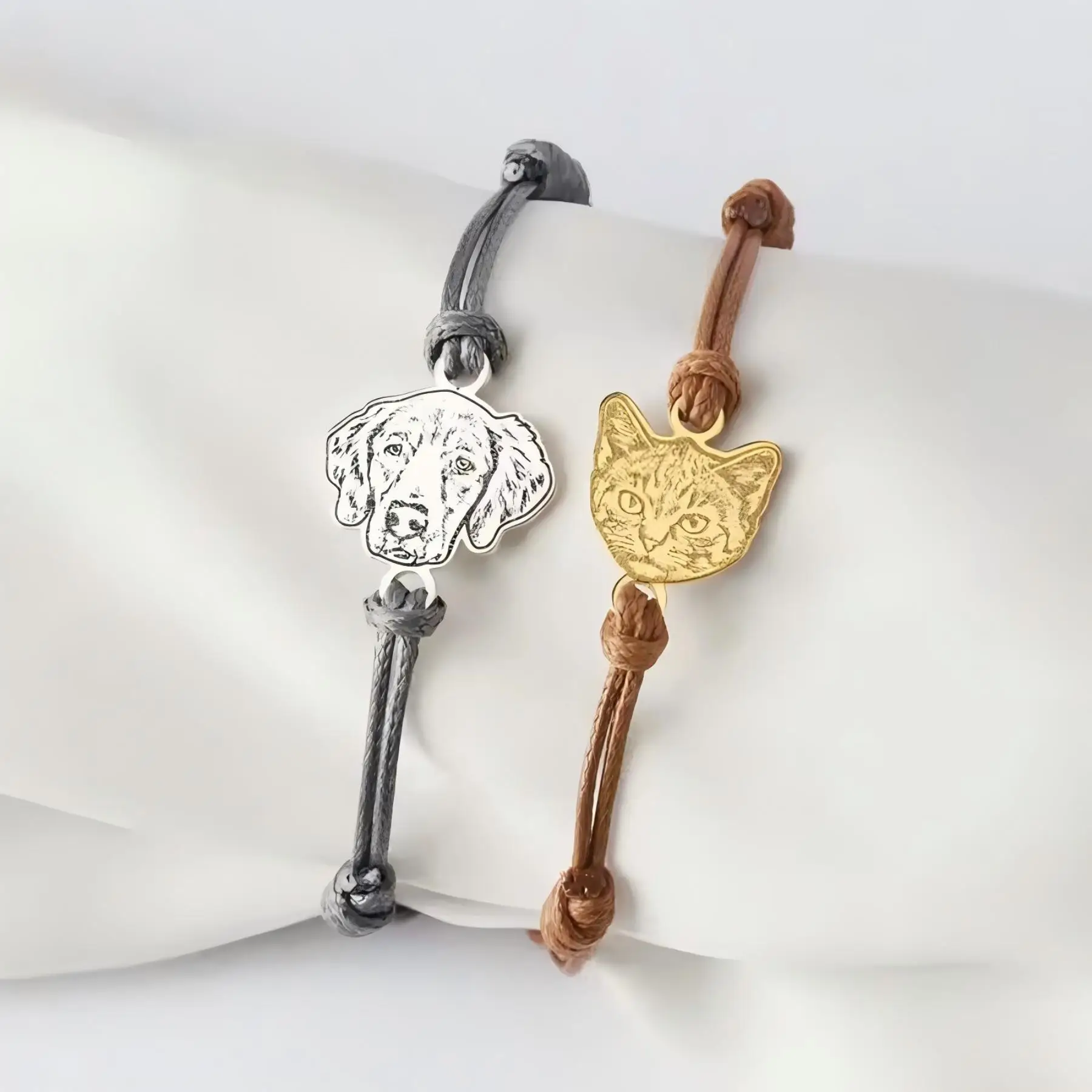 Personalisiertes Haustier-Porträt-Armband mit Hundefoto aus Edelstahl, Verstellbares Armband für Tierbesitzer und -liebhaber, Geschenk-Schmuck für Frauen – Detail 1