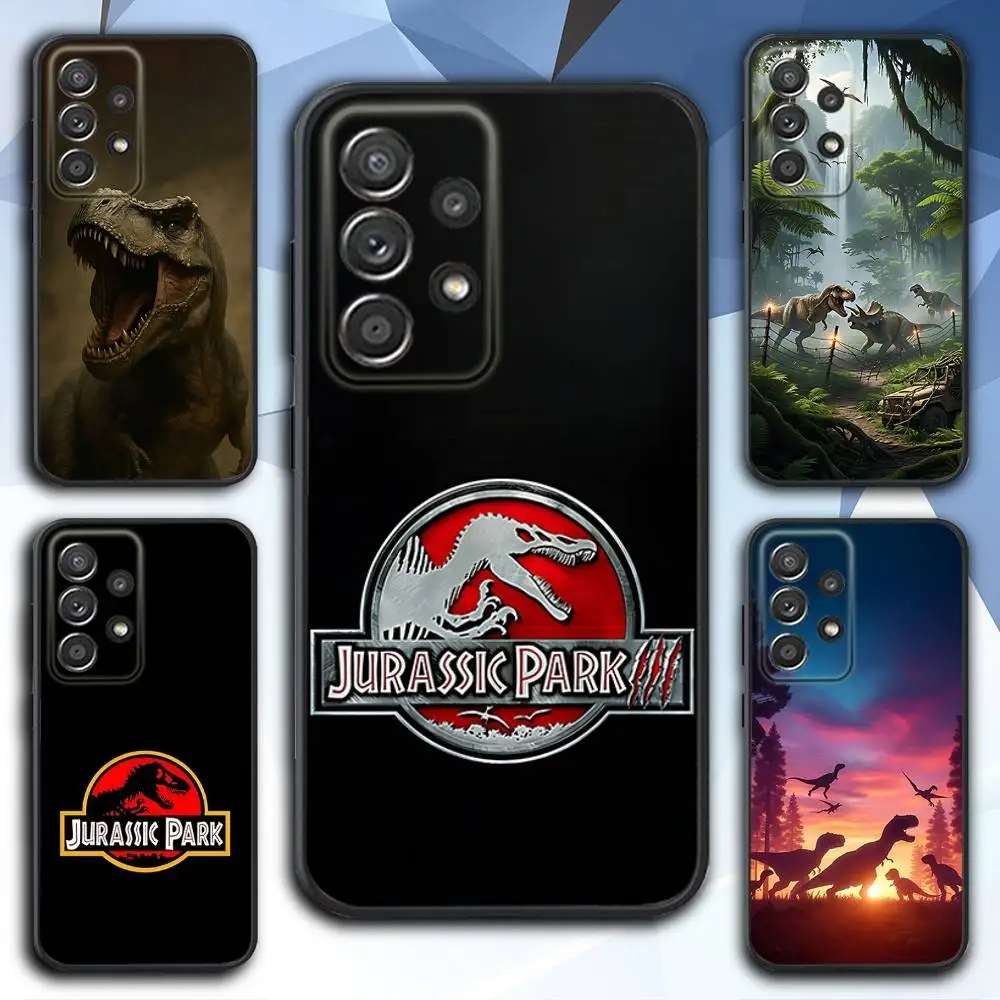 

J-Jurassic Dinosaur Park Phone Case For Samsung S 25,24,23,22,30,21,10,9,Ultra,Plus,Lite,FE,4,5 G Soft Black Case