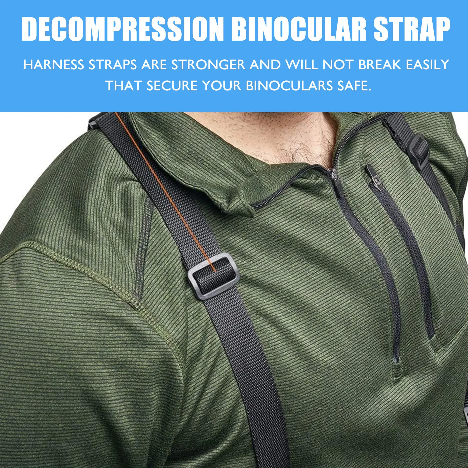 

Outdoor Binocular Harness Strap Adjustable Decompression Design for Camping Hiking Hunting Telescope Shoulder Strap