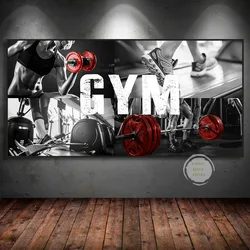 Bodybuilder Men Women Fitness Inspirational Art Weightlifting Run Poster Canvas Painting Wall Prints Picture Gym Home Decor