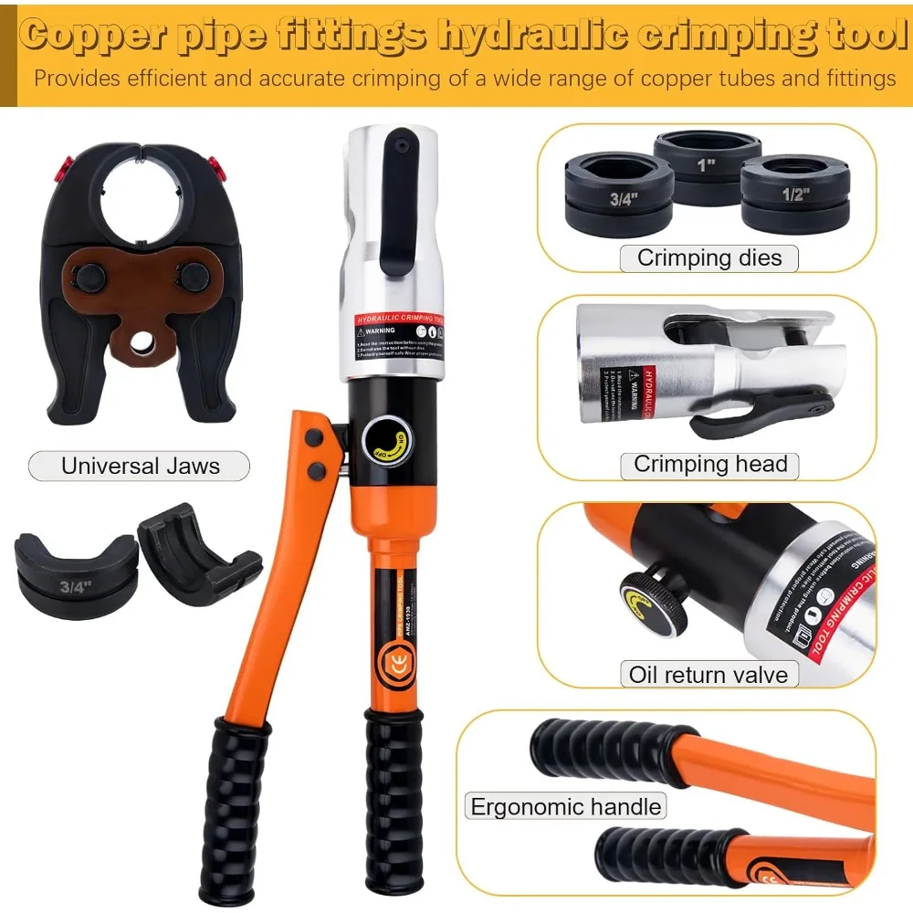 Hydraulic Copper Pipe Crimping Tool with 1/2