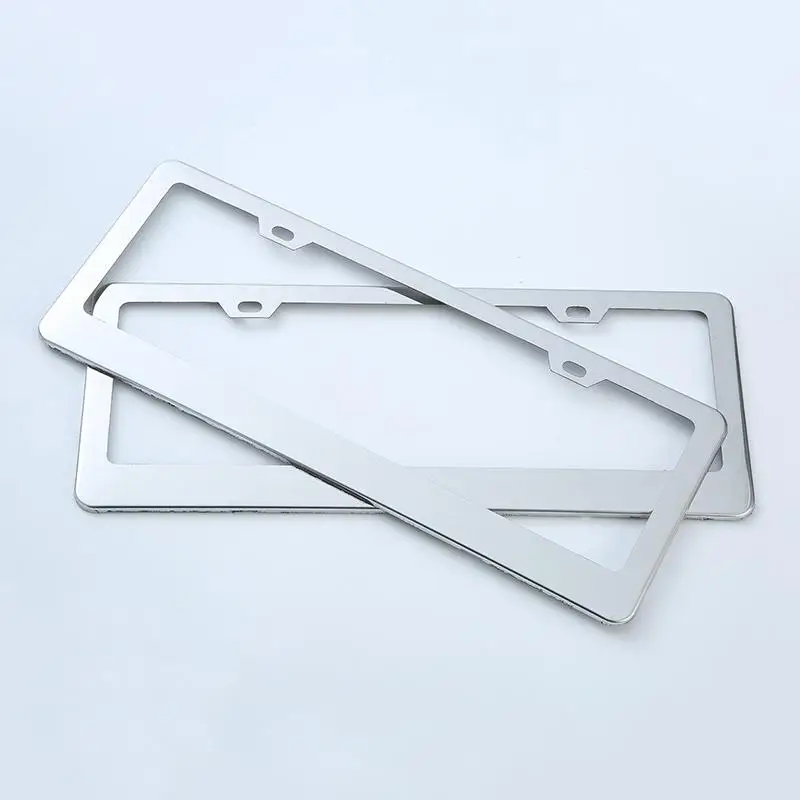 1pcs Car Number Plate License Frame Cover Aluminum Photo Frame Car Personalized Modified Stainless Steel License Plate