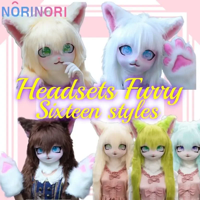 

Fursuit Kigurumi Headsets Furry Cosplay Costumes Comiket Furries Rubbit Doll Cat Comiket Furries Doll costumes Animal 23 Styles