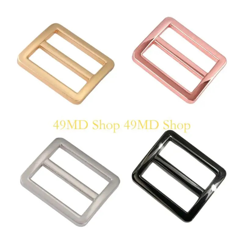 49MD Metal Slide Buckle Belt Adjuster Slider Triple‌ Glides Strap Hardware Clasp for Diy Purse Bag