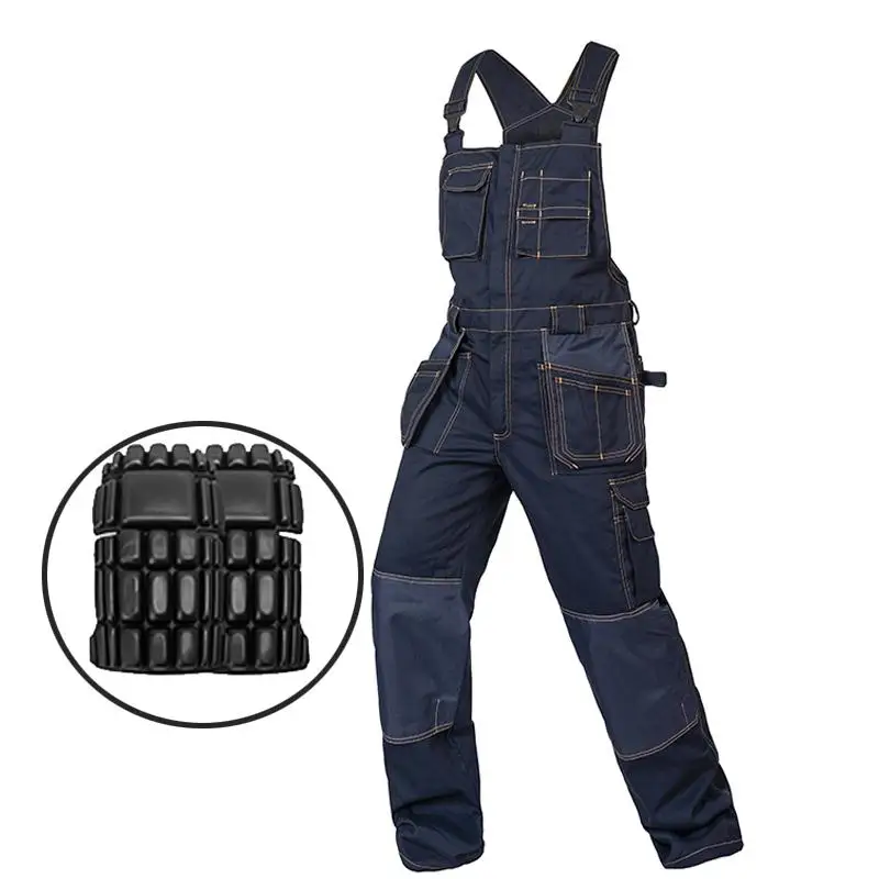 

Workwear Overalls Work Bib And Brace Overall Pants Trousers Garage Dungarees Multi Pocket Work Mechanic Overalls With Knee Pads