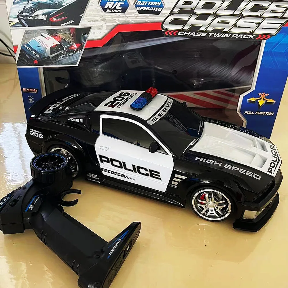 Rc Car Boys Toys 1/12 Remote Control Police Cars with Light Radio Controlled Drift Cars High Speed Children Gift Electric Model