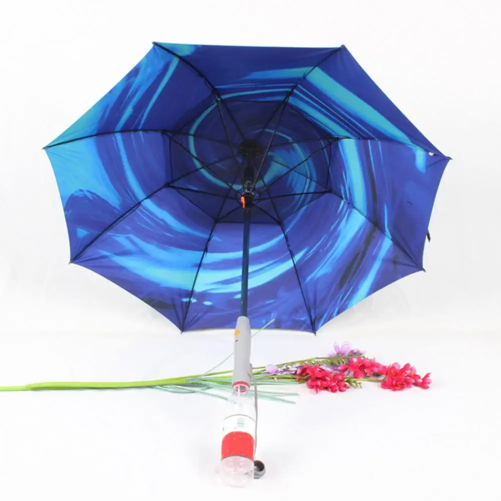 

Heat Relief Fan Umbrella Portable Sun Protection Umbrella with Fan Mister for Men Women Usb Rechargeable Uv Blocking for Sun