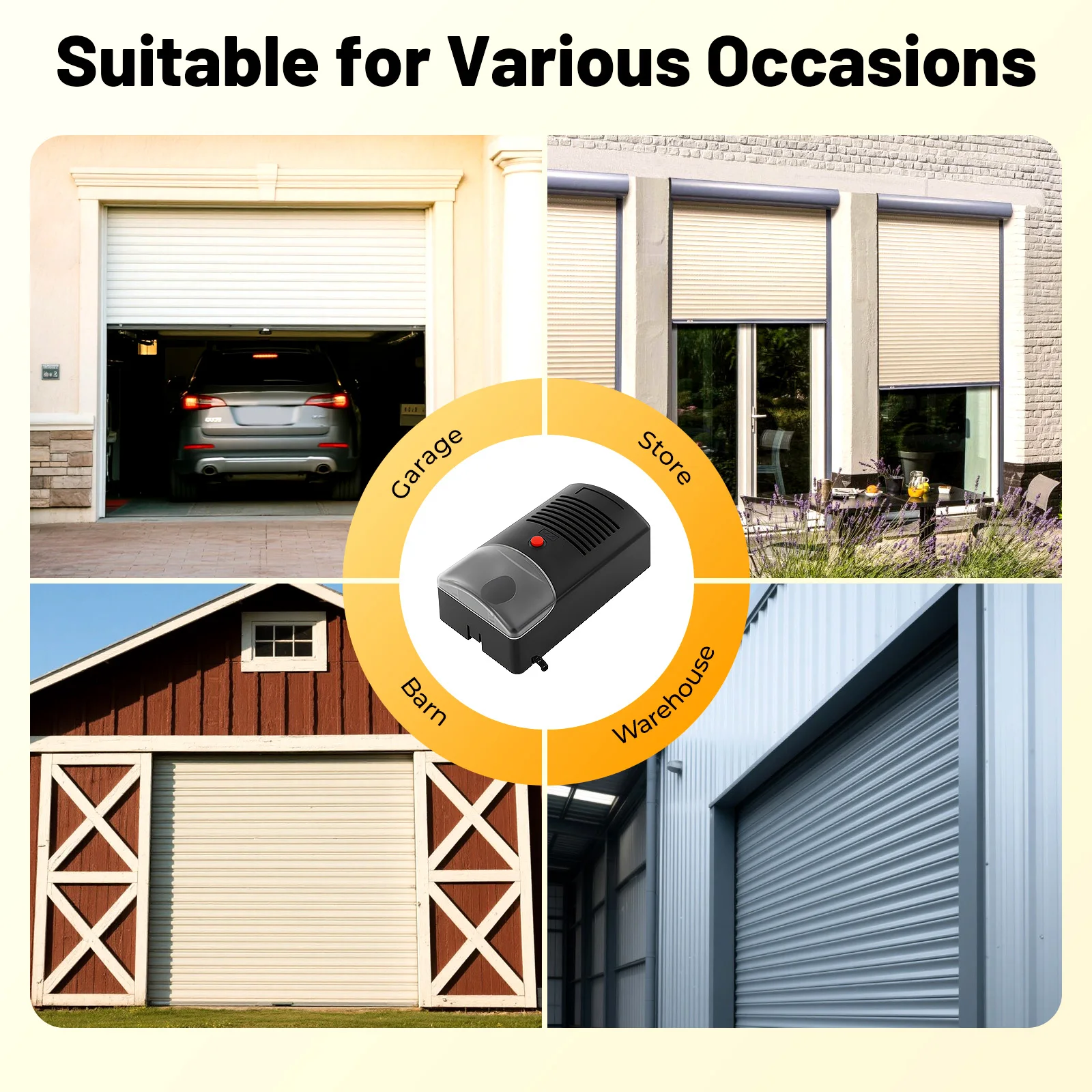 

Автоматическое устройство открывания роликовых дверей, 110 Вт, электрическое устройство открывания гаражных ворот с блоком управления, тяговая сила двигателя открывания дверей 250 Н