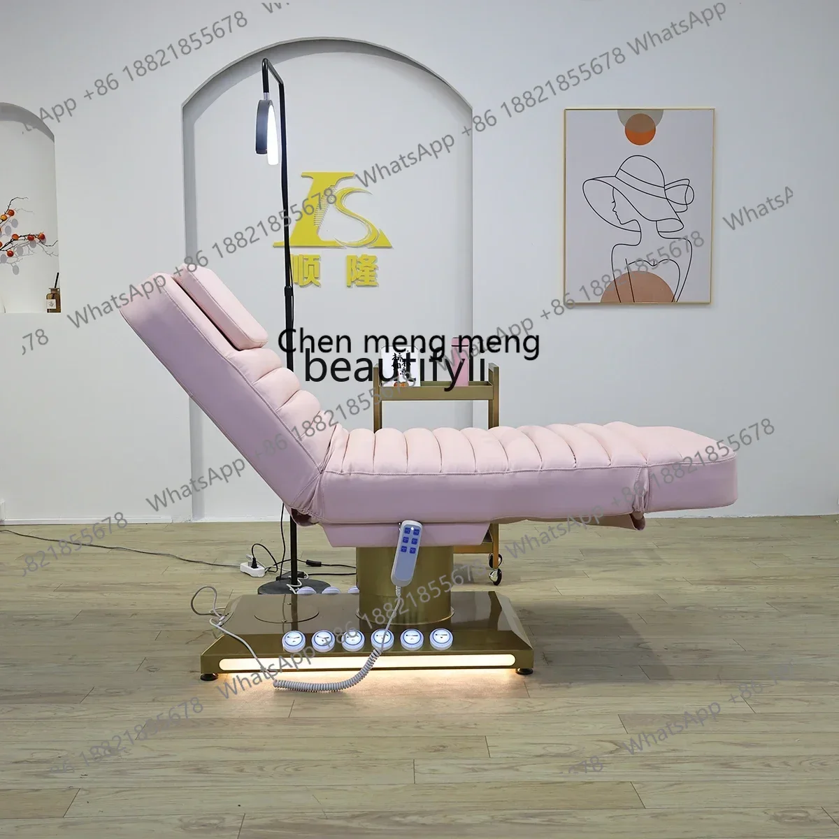 

Q178 CC Electric beauty bed Massage bed Multifunctional lifting pattern embroidery bed Beauty salon latex