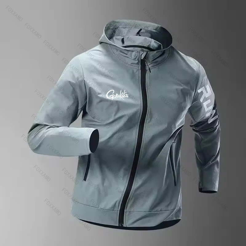 Gamakatsu Fishing Men's Jacket Windproof Sport Coat for Spring Autumn Waterproof Quick-Dry Rainproof Cycling Windbreaker Coats