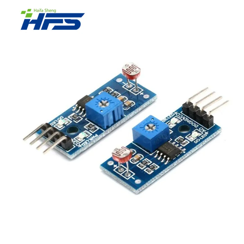 Módulo Sensor Sensível Fotossensível para Arduino, Resistência Óptica, Detecção de Luz, Kit DIY, 4Pin, 5Pcs