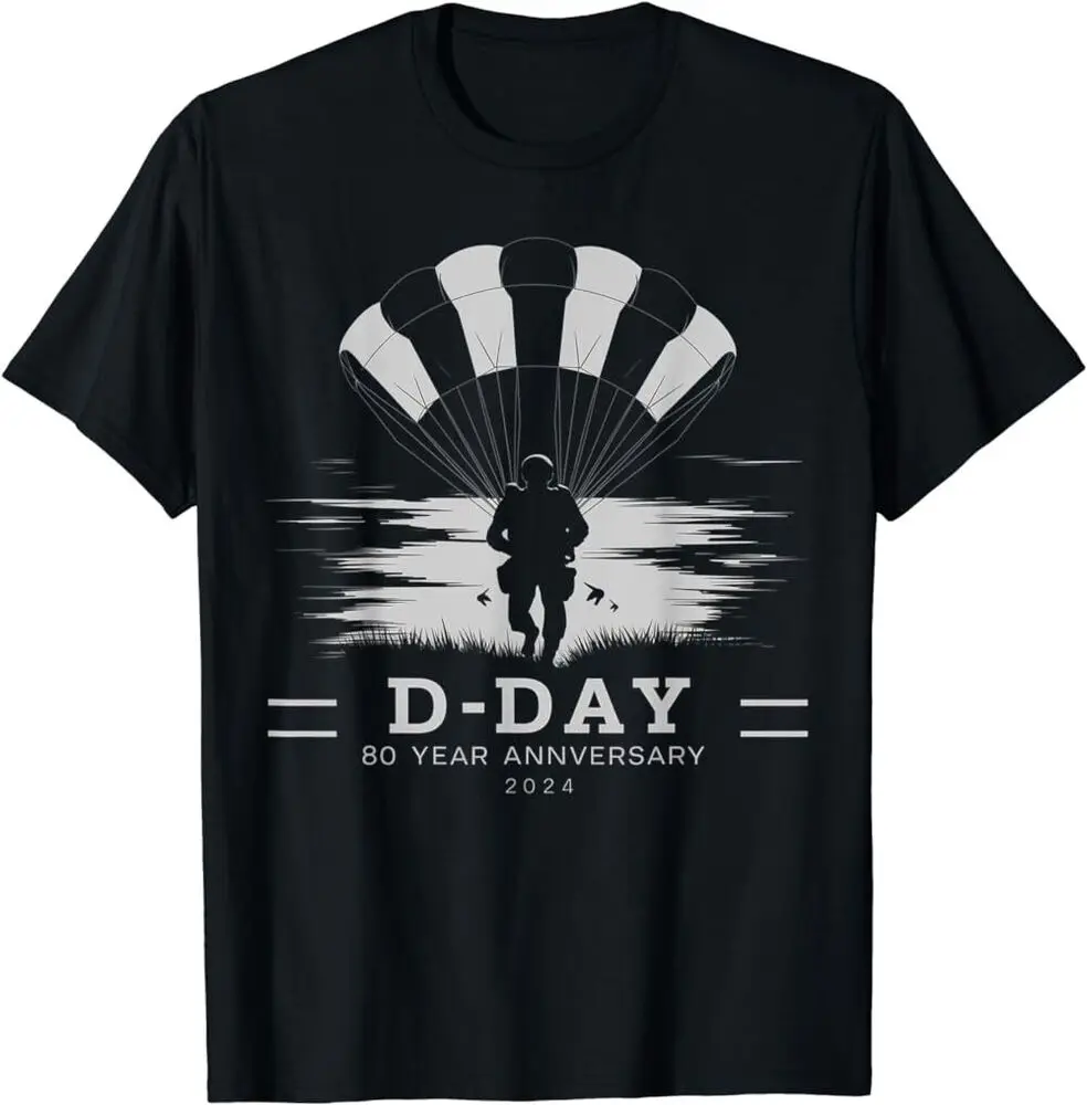 80th Anniversary D-Day 2024 Normandy T-Shirt, D Day Tee Gifts, Unisex TeesUnisex Summer Luxury Brand Oversize