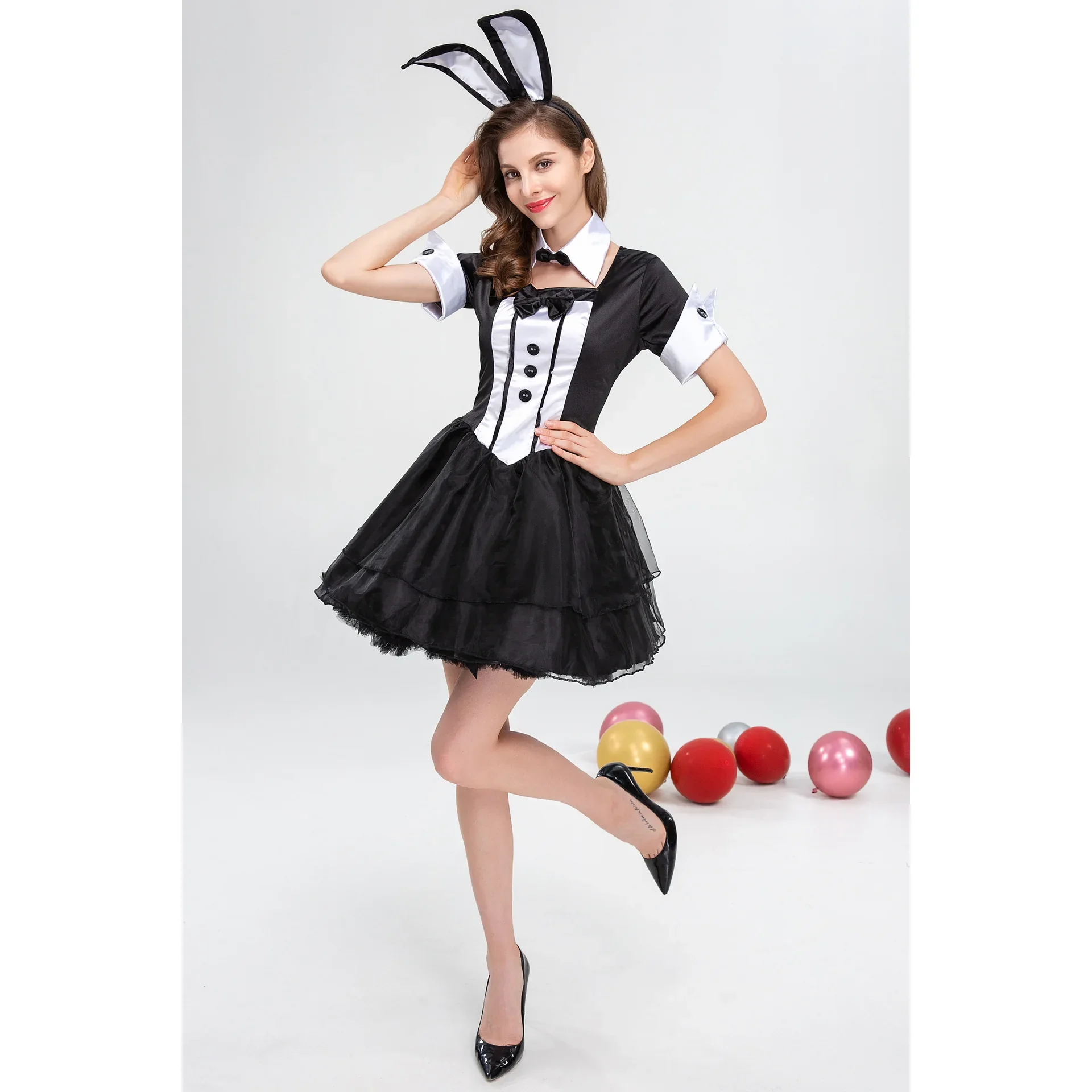 Costume de lapin sexy pour filles, performance DS, fête de carnaval, jeu d'Halloween, uniforme de lapin