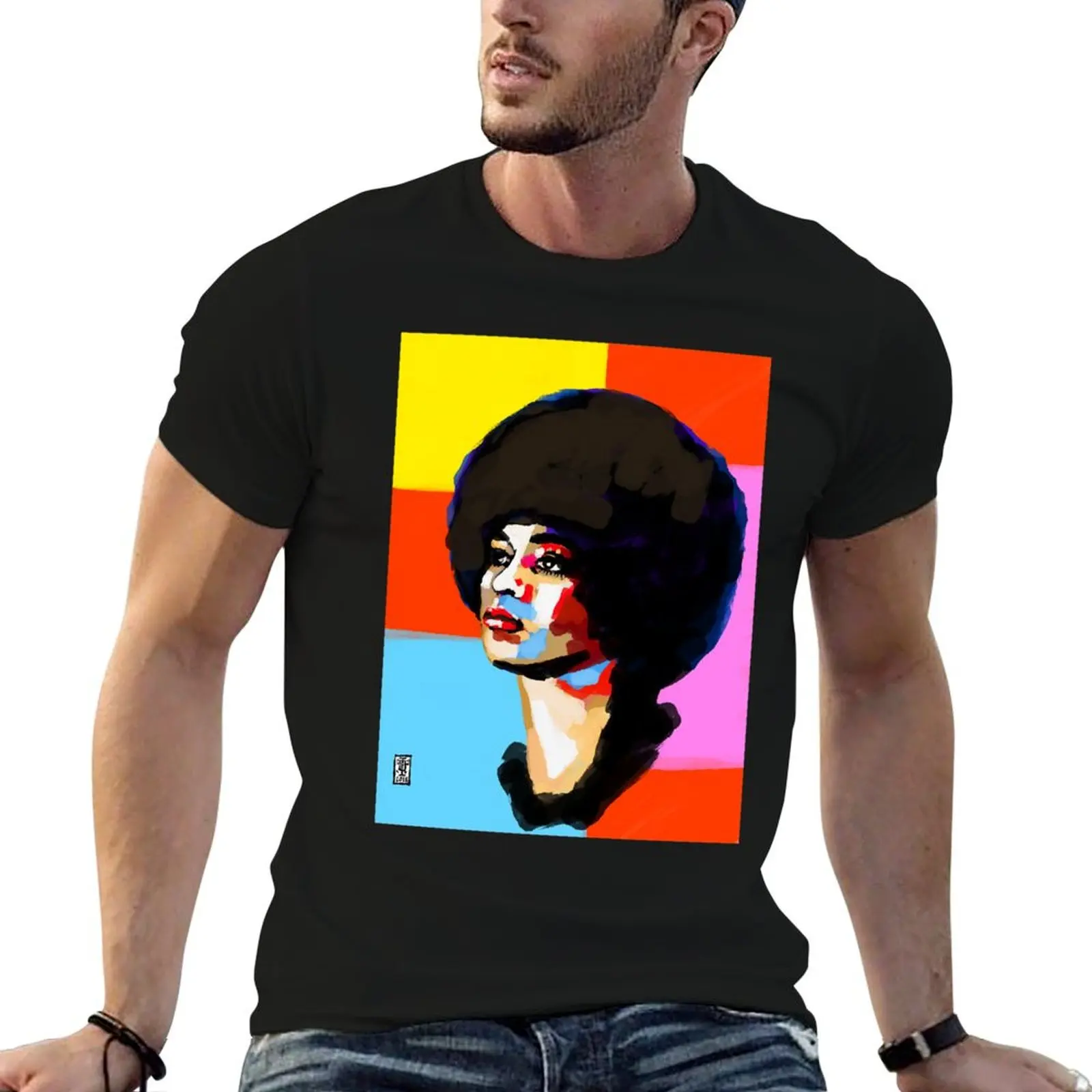 

If Angela Davis Is So Bad Why Don't Statistics Show It T-Shirt man t shirts cotton man t shirt heavy cotton T-Shirt