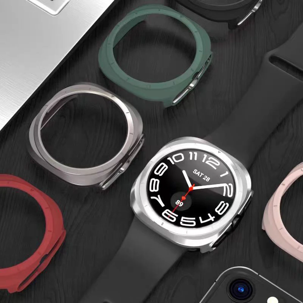 Casing pelindung untuk Samsung Galaxy Watch 7, Ultra 47mm 40mm 44mm jam tangan pintar PC cangkang pelindung untuk Galaxy Watch 7 FE pelindung Fram