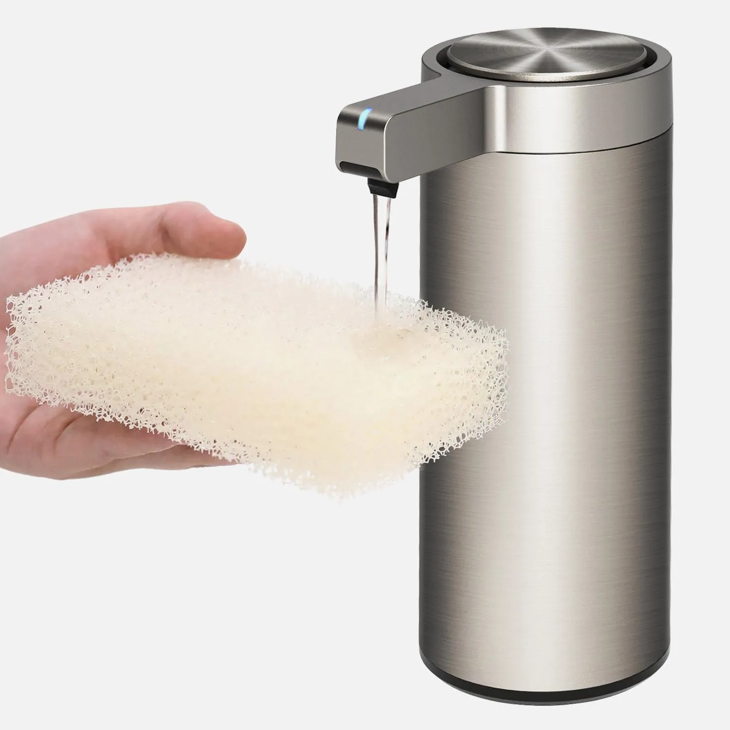 Stainless Steel Touchless Liquid Soap Dispenser with Adjustable Settings and IPX5 Waterproof Design for Kitchen and Bathroom