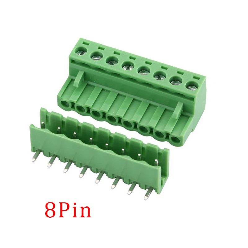 5Pair Pitch 5.08mm PCB Screw Terminal Block 2EDG 5.08mm 2P-12Pin Right Angle Plug-in Type Male Plug Female Socket Wire Connector