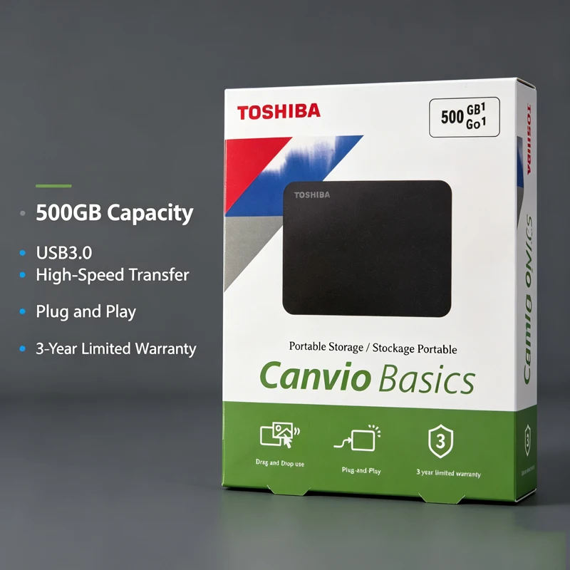 OEM For Expansion HDD Drive Disk New Toshiba 500GB 1TB USB3.0 External HDD 2.5" Portable External Hard Disk