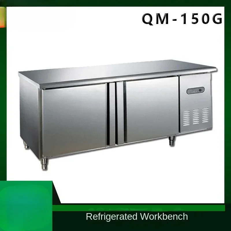 Freeze Storage Workbench Double Temperature Freezer Fresh Cabinet Milk Tea Bread Console Commercial Refrigeration Equipment