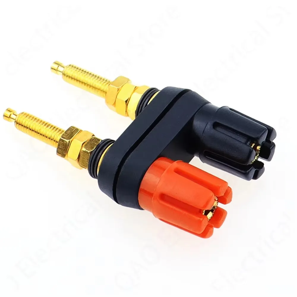 Conector  enchufe Banana chapado en oro, amplificador  altavoz, poste  encuarnación  Terminal extendido, 1 piezas