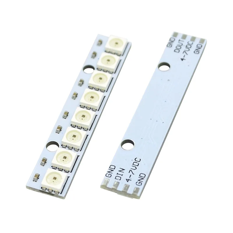 1/3/4/7/8/12/16/24/25/32/40/64 bits WS2812 5050 RGB LED Built-in Full-color Driving Color Lamp Round Square LED Module