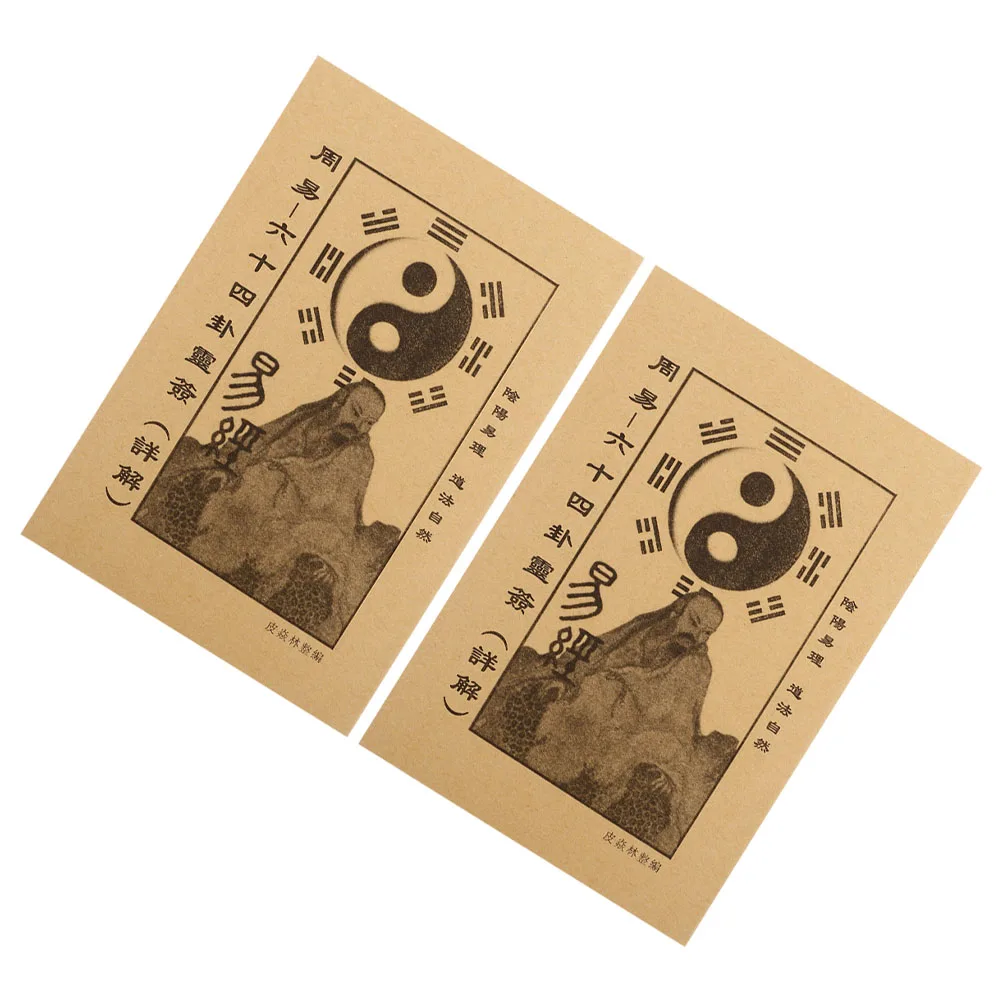 2 Stück I Ching Guide Buch der Änderungen, manuelles Papier für Weisheit, Einblick, steigert das Selbstvertrauen, Energie, Verwendung zu Hause, Büro, Reisen, spirituell