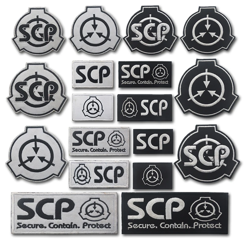 SCP Foundation Logo Embroidery Patch Supernatural Lovers Reflective Armband Badge Applique For Jacket Jeans Hat Backpack Clothes