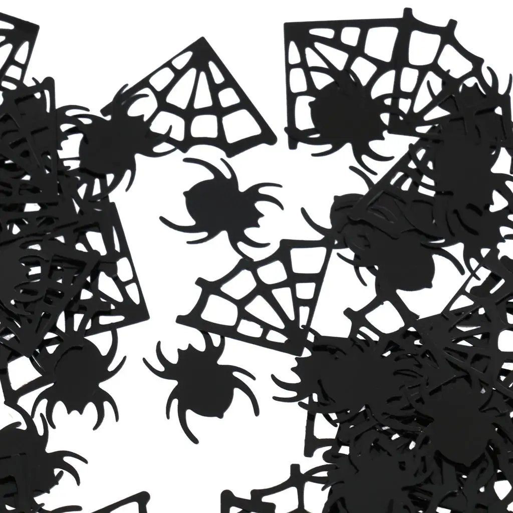 Webs Table Confetti Sprinkles Halloween Party Decor Black 15g