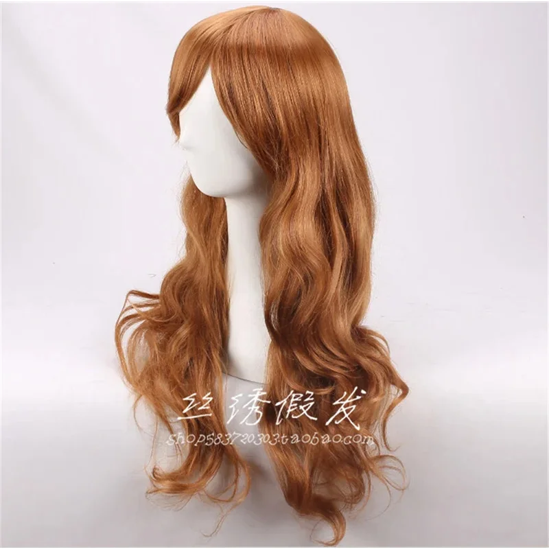 

qq681Mabel Pines 75 см длинные волнистые коричневые аниме термостойкие синтетические волосы парики для ролевых игр + шапочка для парика