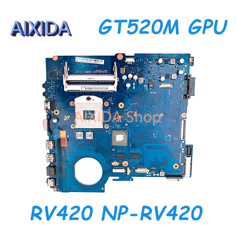 

AIXIDA BA41-01609A BA41-01608A BA41-01610A BA92-08151A For 14 inch Samsung RV420 NP-RV420 Laptop Motherboard GT520M GPU HM65