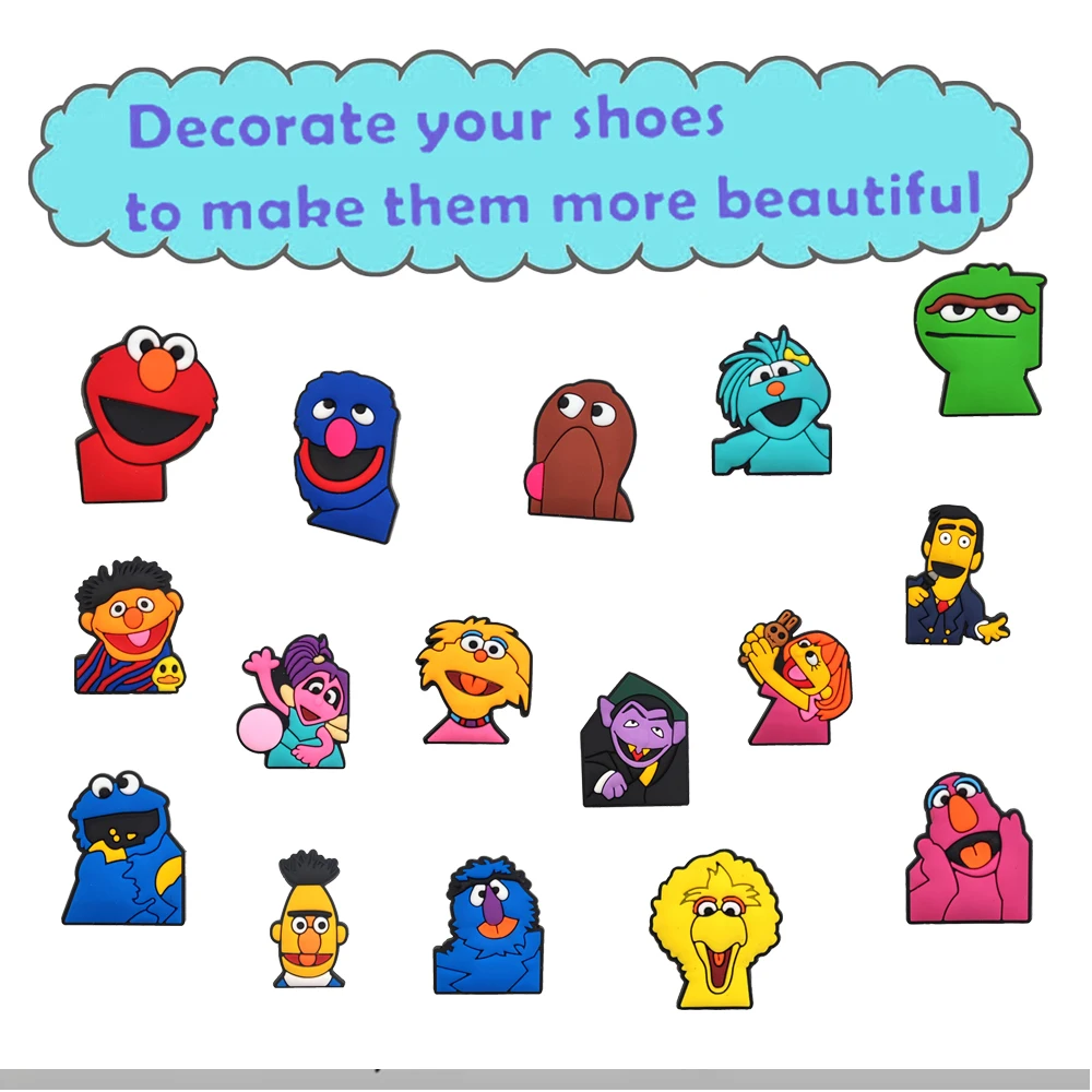 16-100 Stück Bestseller Cartoon-Kekse Gelber Vogel Monster-Serie PVC-Schuhzubehör Abnehmbare DIY Kreative Schuhdekorationen – Detail 10