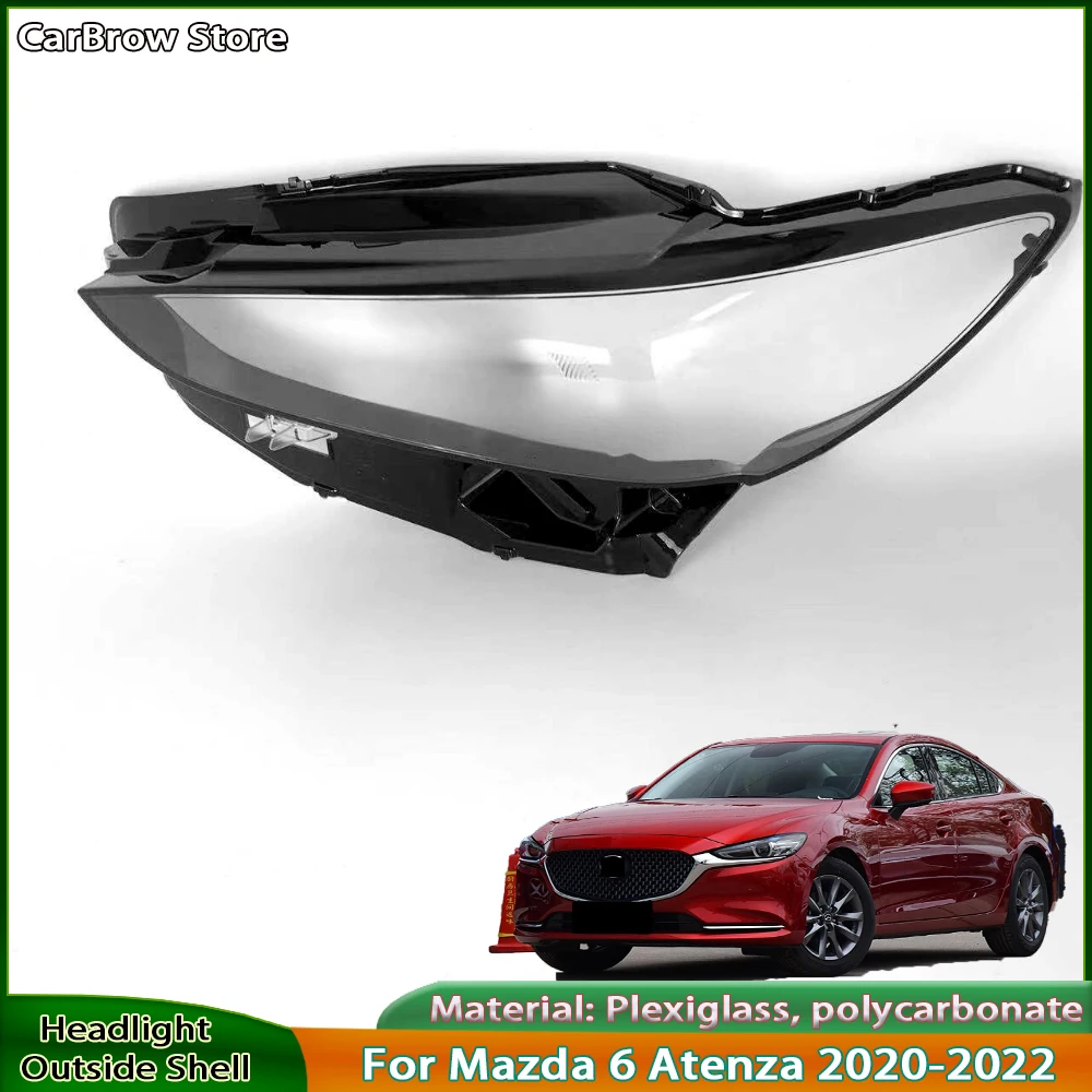 

For Mazda 6 Atenza 2020 2021 2022 Car Accessories Headlamp Transparent Cover Lampshade Headlight Shell Lens Plexiglass