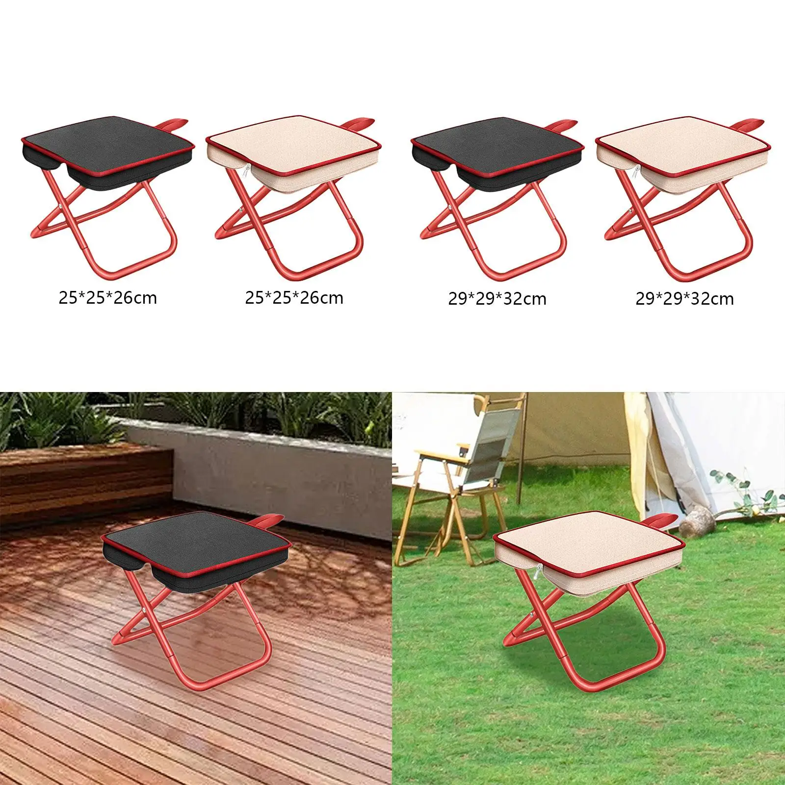 Voetenkruk Buitenstoel Opvouwbare Ottomaanse Compacte Voetsteun Tuinmeubilair