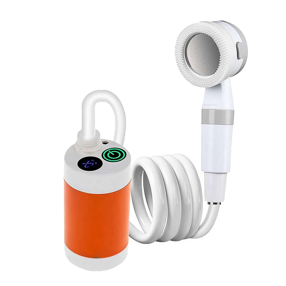 Dual Speed Portable Shower Pump with 2M Reinforced Hose for Camping and Outdoor Use Including Car Washing and Pet Bathing