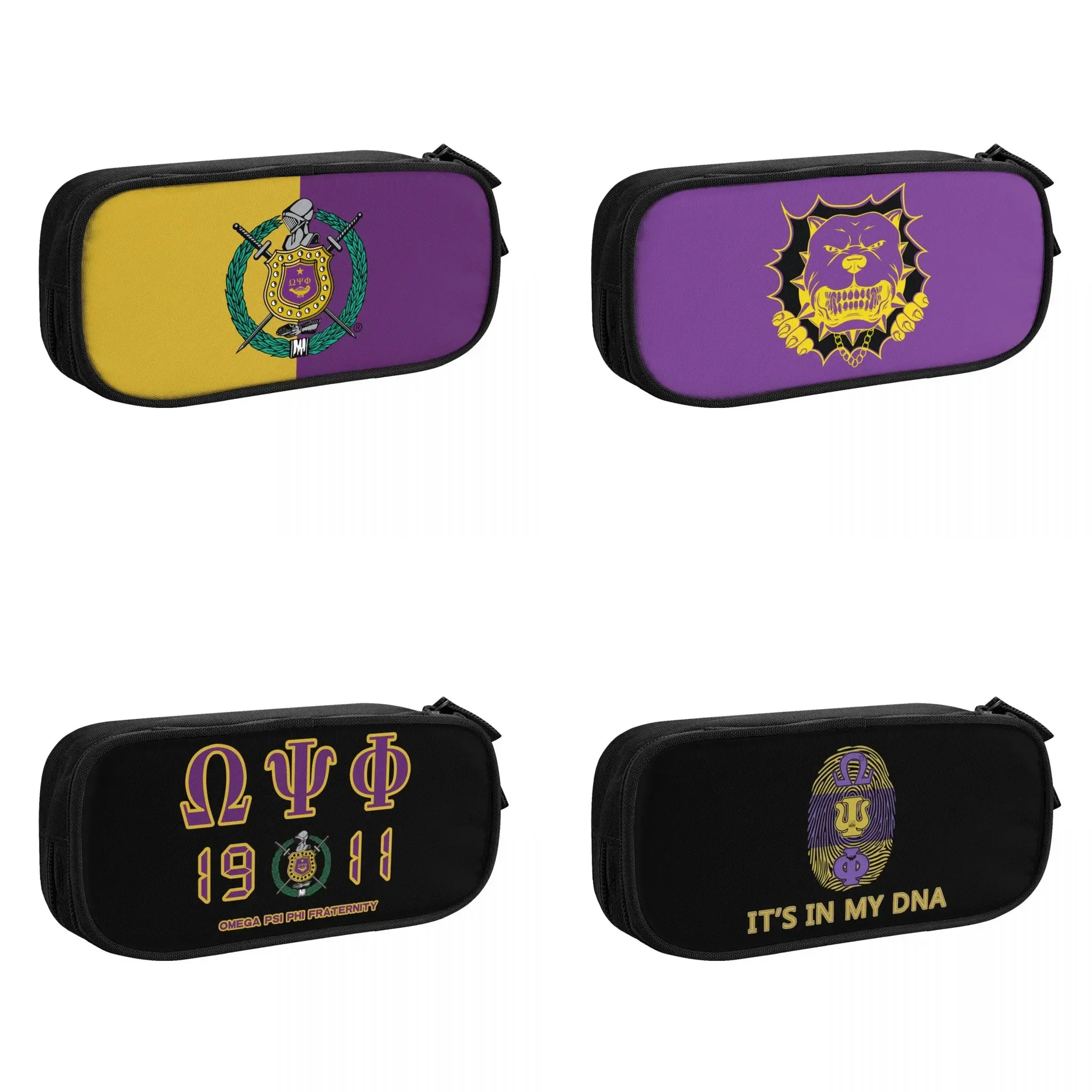 

O-omega Fraternity Psi Phi OPP Big Capacity Pencil Pen Case Office College School Large Storage Bag Pouch Holder Box Organizer