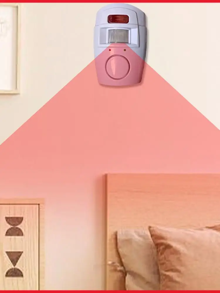 

Wireless Motion Sensor Alarm with 2 Remote Controls PIR Alert Infrared Sensor Alarm Battery-powered for Door Shed Garage Caravan