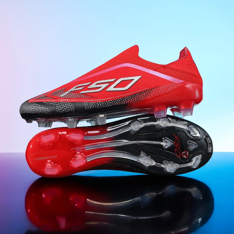 New Men Soccer Shoes Grass Football Boots Non-Slip Boys Sneakers Cleats High-quality Match Outdoor Hot-selling High-top Light