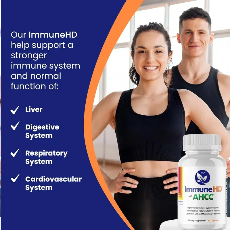 Immune Contains Ahcc for Immune Support, 1500 Mg Ahcc Olive Leaf Extract and 60 Capsules of Quercetin Containing Bromelain